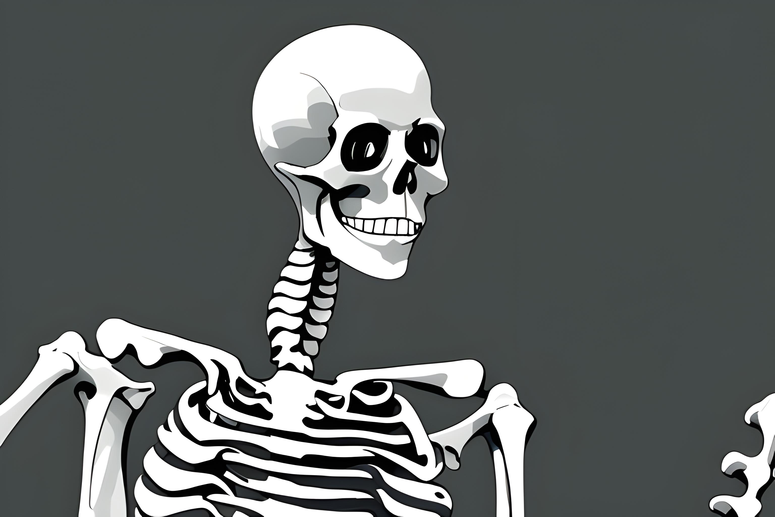 skeleton and dark skin